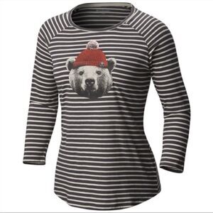 Columbia UnBearable Soft Striped Women’s Tee size medium